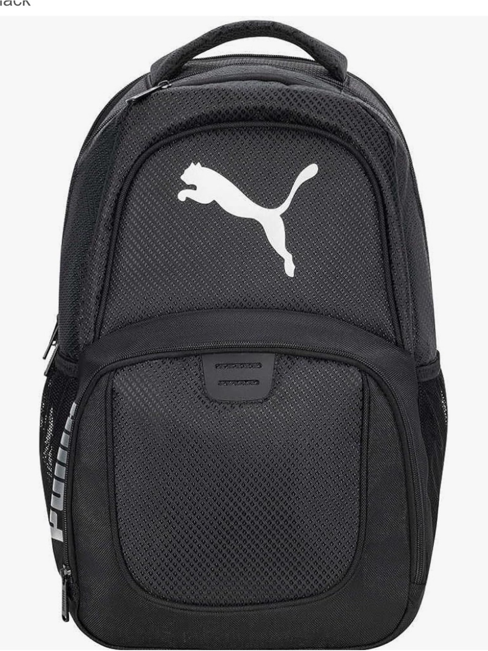 Puma Black Backpack with White Logo